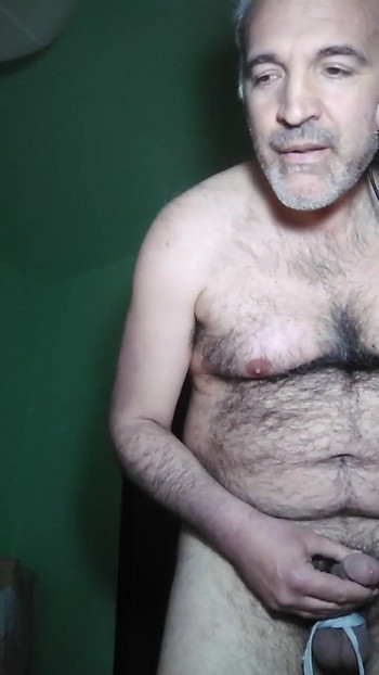 Unforgettable moment from "call an girl, while I'm talking to her I stroke my cock with my balls tied"