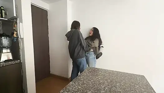 A Lesbian Dominates Me Before I Go to Work
