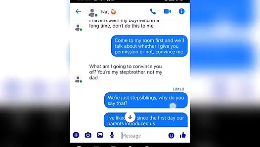 Obrolan hot sama adik tiriku yang lagi sange berujung happy ending! Posisi favoritku sama saudara tiriku