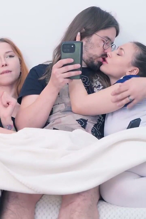 Stepsister Won't Let Her Step Bro and His GF Watch Netflix Surprise Threesome