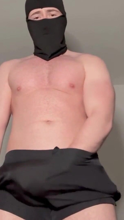 Muscular Daddy Jerks Hard Cock Through Black Adidas Shorts - PhantomGentX | Clip 2