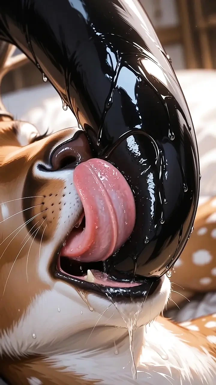 毛茸茸的鹿 Doe 在淋浴时自慰，幻想着黑豹