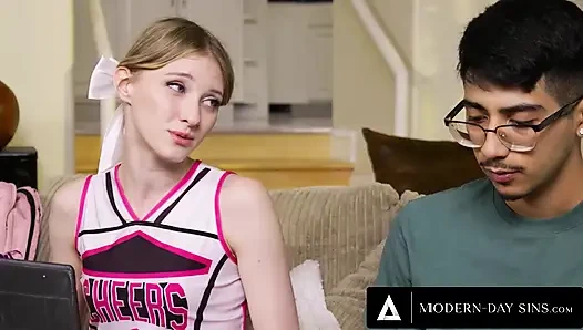 MODERN-DAY SINS - hormonelle teenager verlieren ihre jungfräulichkeit und endet mit heißer gesichtsbesamung nach dem sex