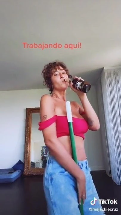 Jackie Cruz dancing on TikTok