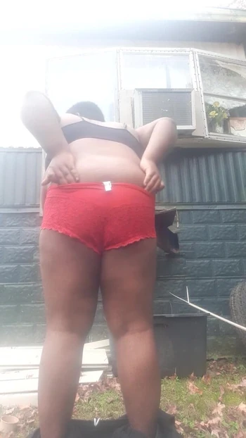 Chubby black sissy