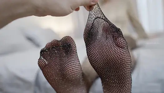 Ayak ve naylon sikiş 3