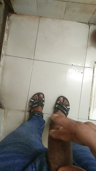 The electricity went out when I was in the office bathroom