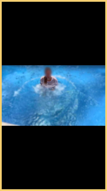 Wifey wet shirt in the pool with perfect braless tits