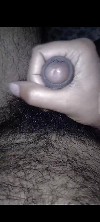 Hard-core college student jerking off precum show
