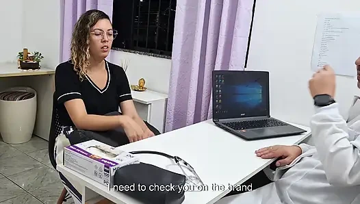 Abdominal medical examination by a general practitioner.