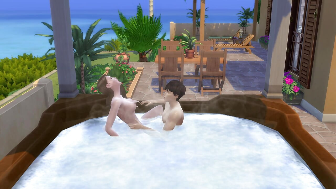 Çift tatilde hidrode sikişme fırsatını değerlendiriyor. The Sims