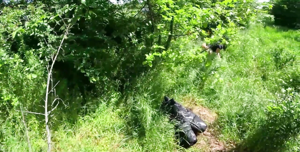 Outdoor Deepthroat, Rough Facefucking and Cum All Over My Downjacket