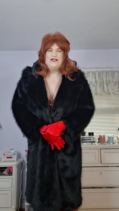 Satin and fur birthday present!