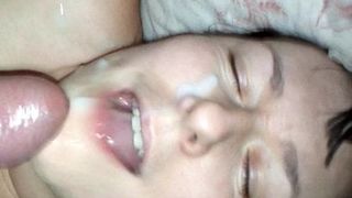 Handjob and cum facial