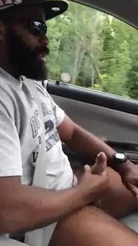 Black Bear Daddy Car Jerking & Cumming