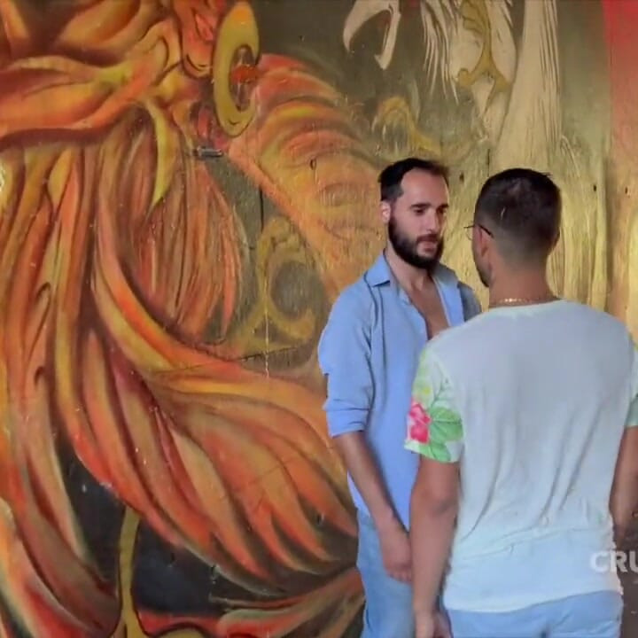 Французского твинка трахнул гетеро-паренек фигуристый на улице