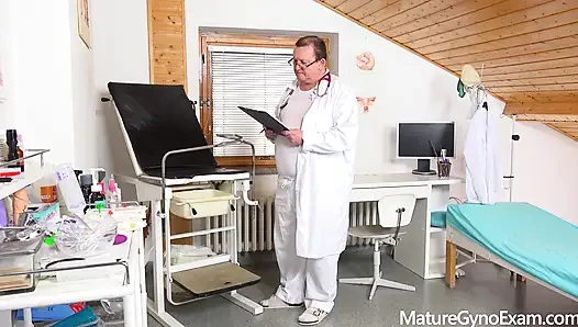 Anal Temperature Measurement of Hot Granny Lotty Blue