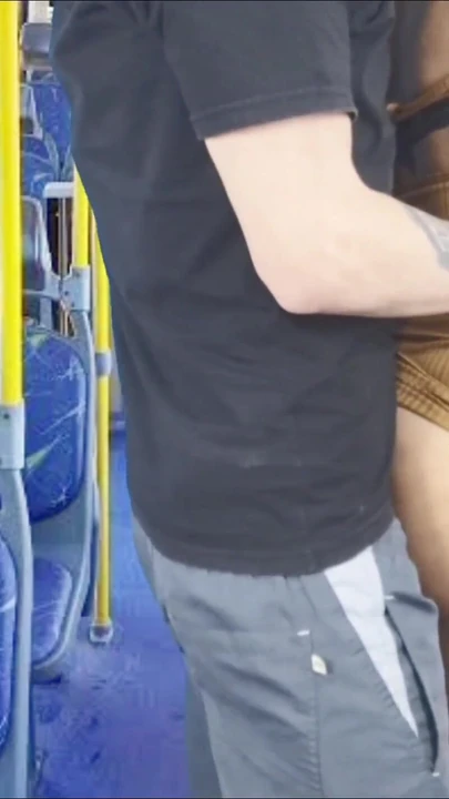 Jaw-dropping moment from "Naughty thigh hottie inside public transport and cums in her big ass"
