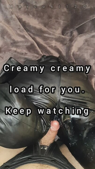 Leather Ass Toy Filled Soo Deep