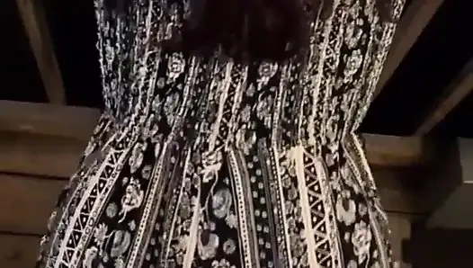 wife shaking and grinding her ass on the porch