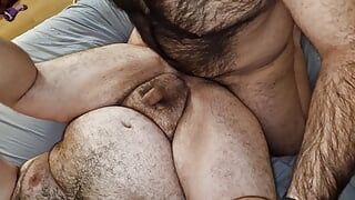 4 Hairy Bears Fuck Chubby's Ass (complete Scene)