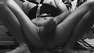 Anal ride in black and white