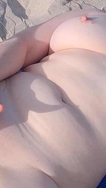 Anal Ponytail. Naughty nudist girl plays on a public beach. | Clip 2