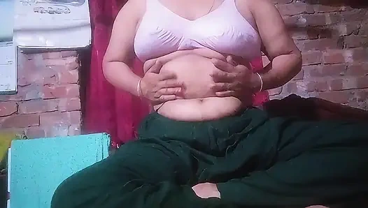 Desi attractive wife is moving her fingers very hard.
