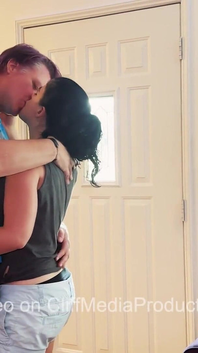 Thrilling moment from "Heteroflexible Threesome: Girlfriend's Excitement Encourages His First Time with a Guy - Cliff Media"
