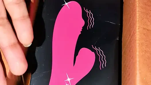 New Dildo, full power vibration in my pussy made me horny for Penis