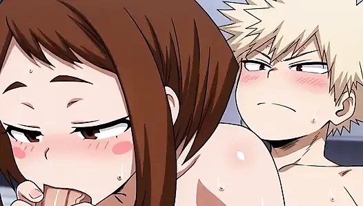 Katsuki x Ochako (MHA) generated by AI