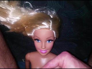 Cum on 2ft Barbie doll