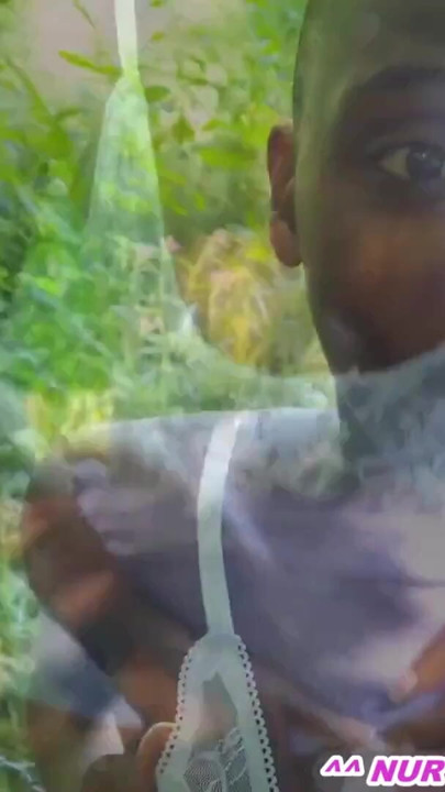 German black african teen at amateur outdoor pov fuck | Clip 1