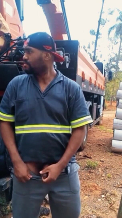 Masturbating on the Construction Site behind the Truck | Clip 1