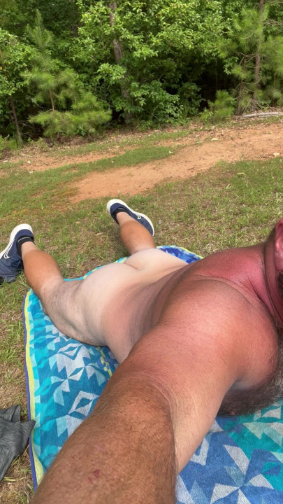 Nude sunbathing