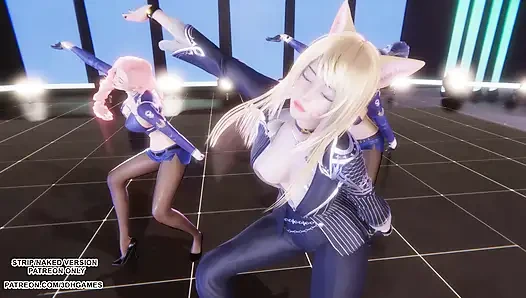 mmd iki kez - konuşan ahri seraphine kaisa seksi kpop dans league of legends hentai sansürsüz 4k 60 fps