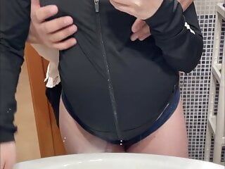 WITH MY STEPFATHER IN THE BATHROOM, HE TOUCHS MY PUSSY HOW I LIKE IT