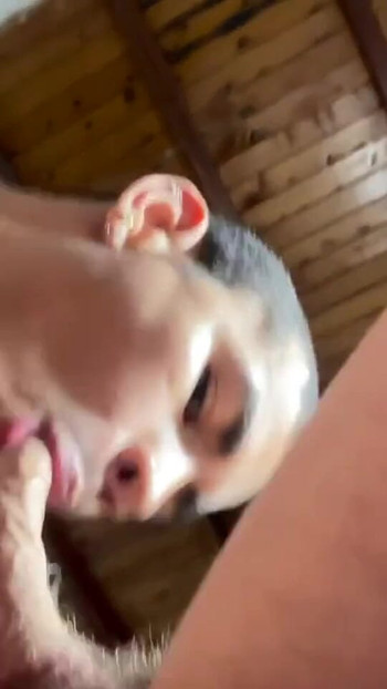 Captivating moment from "Sucked the Cock of a 19-year-old Colombian White Top"