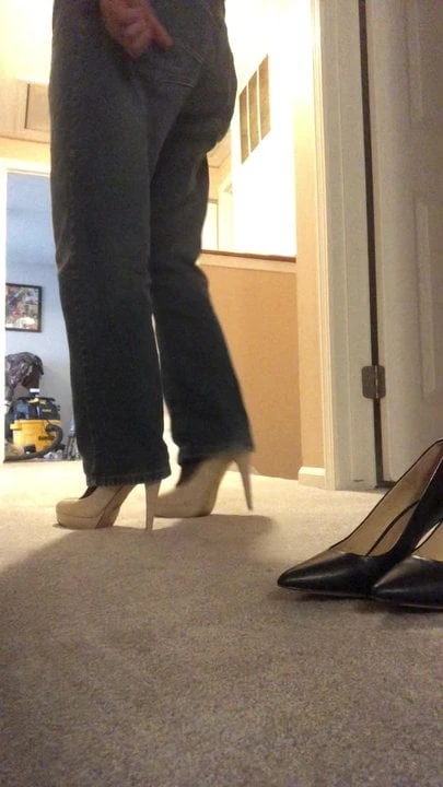 Walking in heels and jeans by request