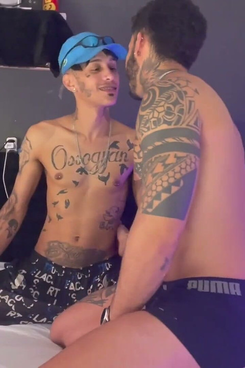 Azael Maluma Fucks Tatted Twink Bareback Hung Papi
