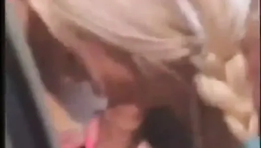 Pigtailed Blondie Gives Some Tail, Sucks A Big One