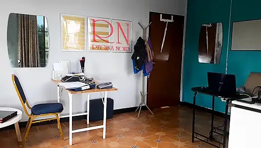 Nudist secretary. Nude employee in the office. Nude secretary is not shy about her boss. Nude office.  1 194