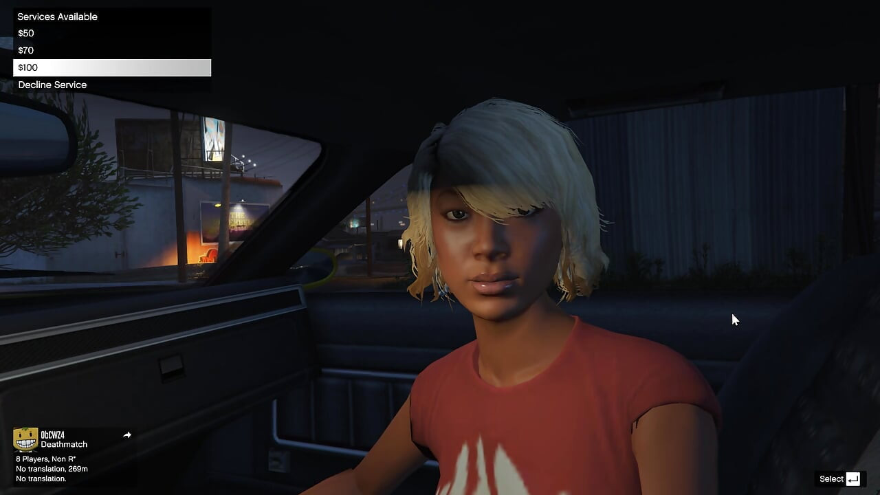 Sexy with whore at night