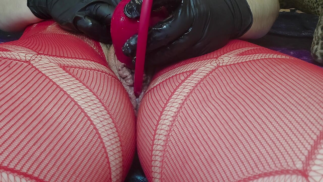 Lange schamlippen tropfende feuchte muschi rose rose spielzeug-masturbation