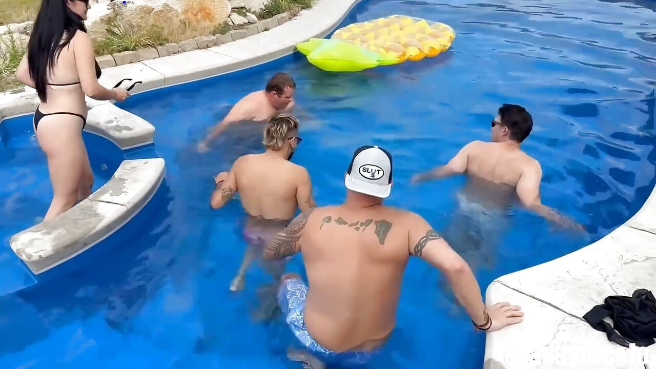 Who Gets Who in a Fun Swinger Pool Game with Horny MILFs