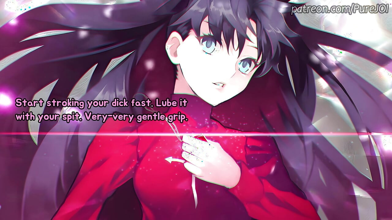 Rin Tohsaka te face să ejaculezi rapid pentru distracția ei (Quickshot Joi)