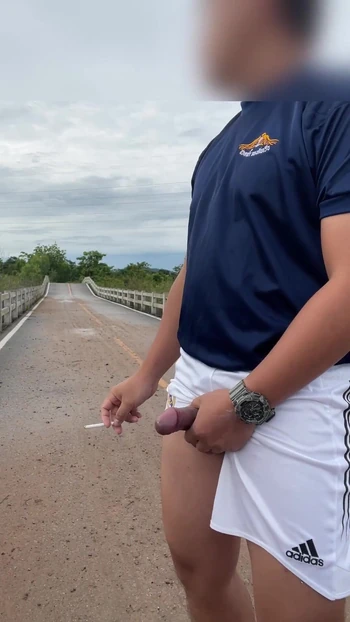 Epic moment from "HIROSHI : Solo outdoor cumshots"