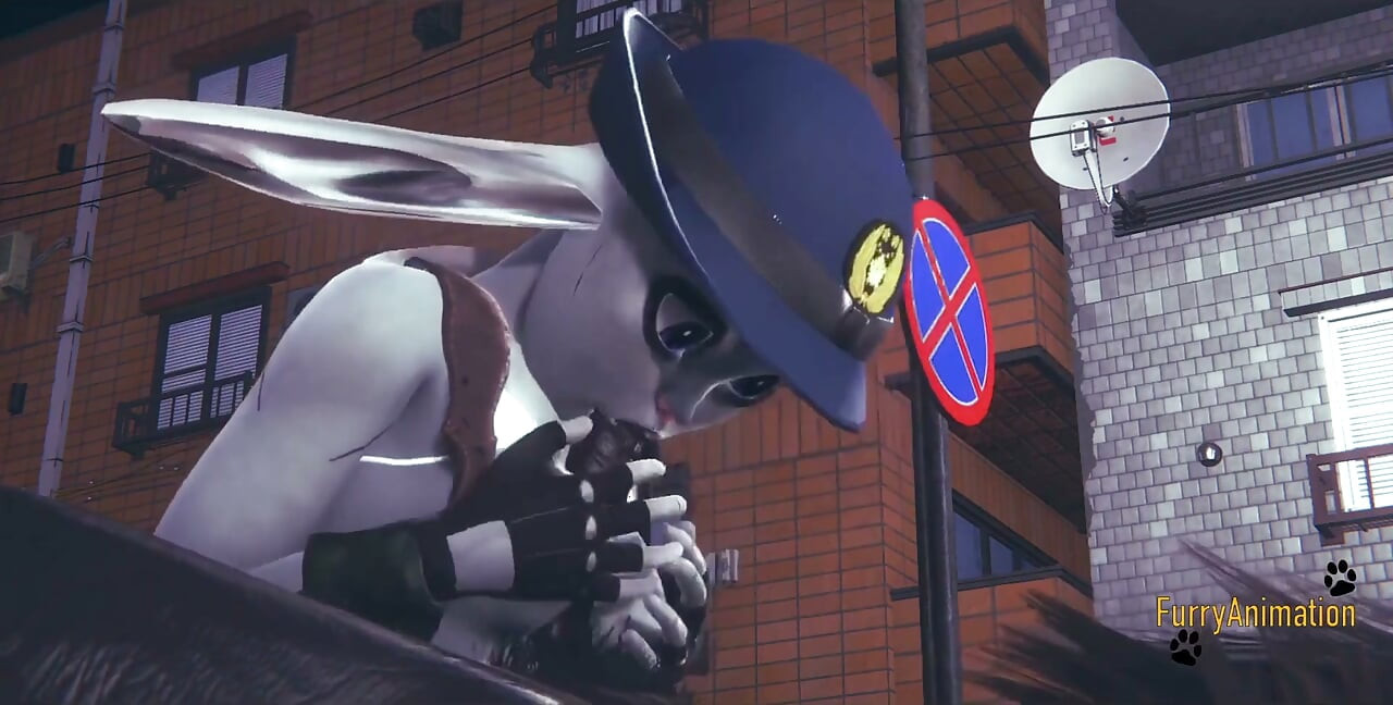 Хентай Furry - жесткий секс Judy Hopps [дрочка, минет, сиськи, трах и тройничок] - японская азиатская манга, аниме-игра, часть