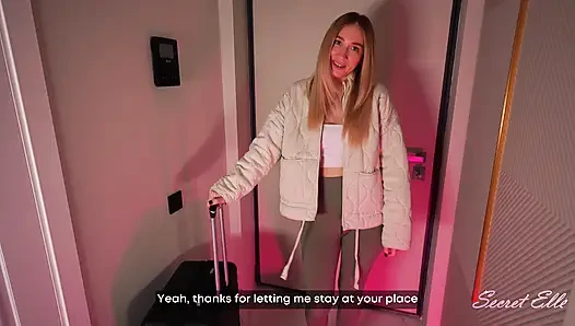 Adik tiri mengunjungiku di jerman dan aku pengen berbagi ranjang!