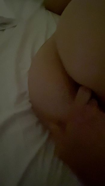 My fingers in her ass
